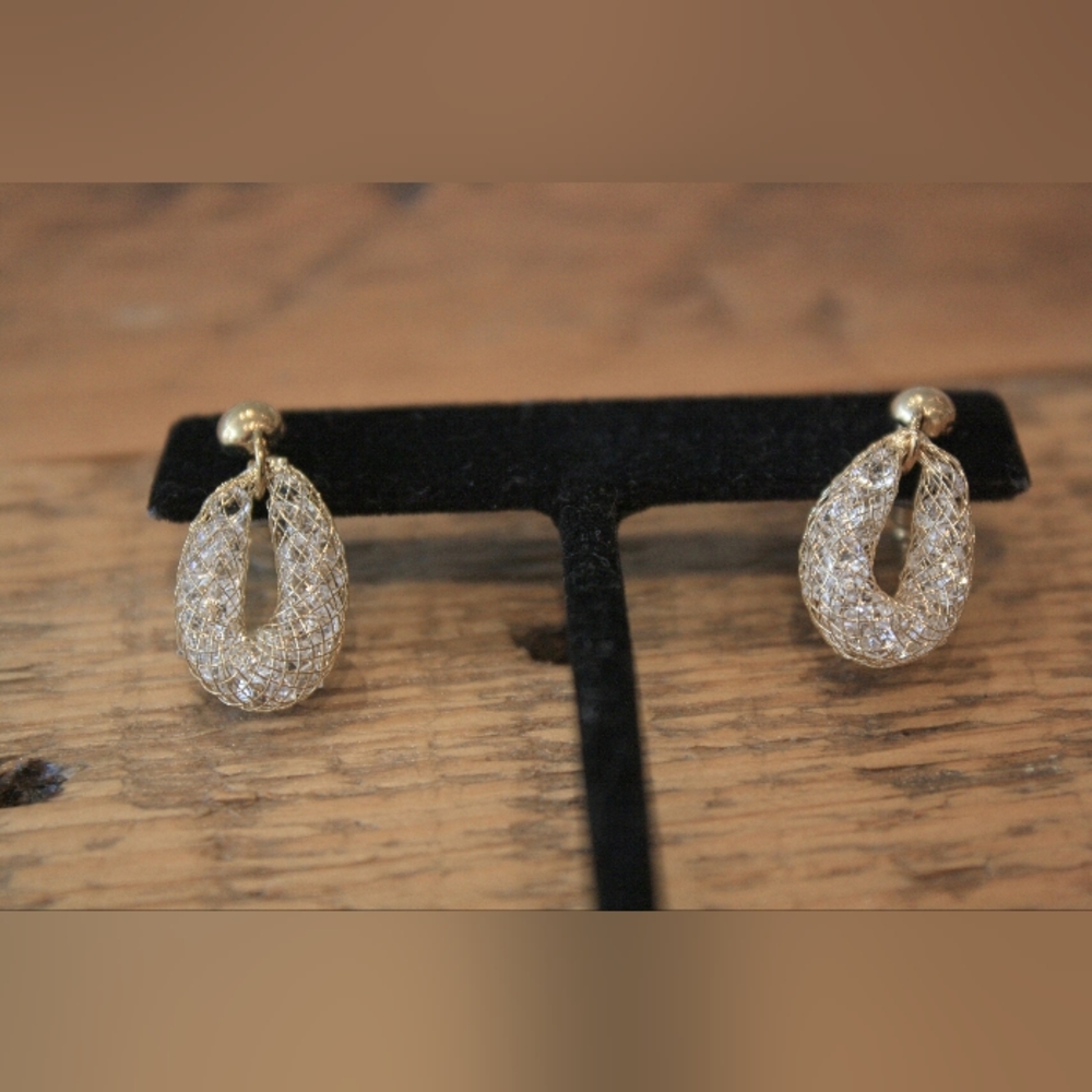 Gold Crystal Earrings